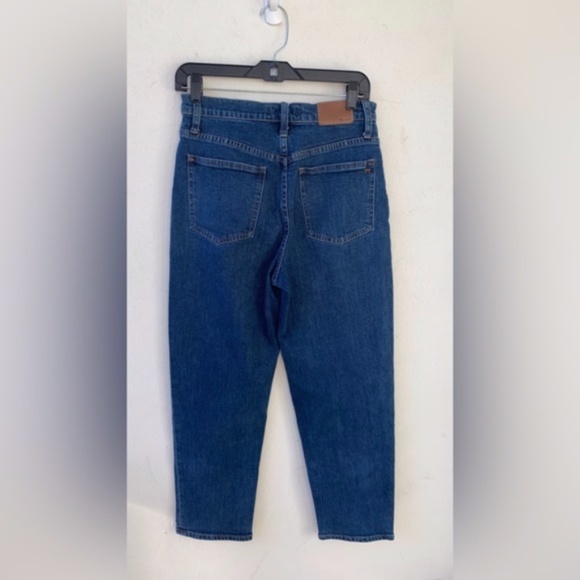 Madewell Tapered Jeans in Bellclaire Wash High Rise 26 Crop Length Blue - Picture 6 of 9